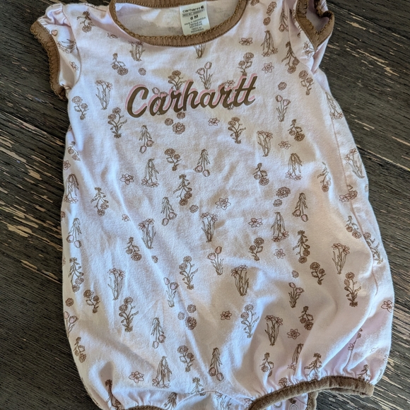 Carhartt Other - Carhartt Pink and Brown Baby Onesie